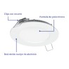 LUMINARIO LED SLIM DE EMPOTRAR REDONDO, 6500K, 12W