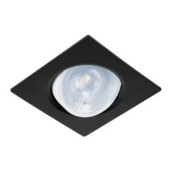 EMPOTRADO, CUADRADO, 5 W, 6500K, LED, NEGRO