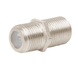 CONECTOR COAXIAL RG 6 DE BARRIL, BOLSA 4 PIEZAS,