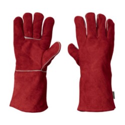 Guantes rojos para soldador