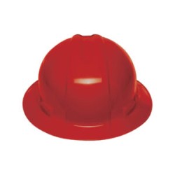 CASCO DE SEGURIDAD, ROJO, ALA ANCHA