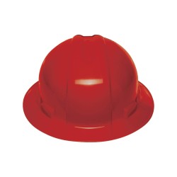 CASCO DE SEGURIDAD, ROJO, ALA ANCHA