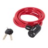 CANDADO DE CABLE CON LLAVE, 15MM X 1.20 M